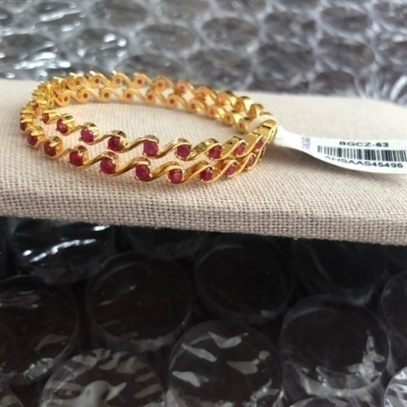 NEW Shringar Bangle Bracelet Set of 2 - Picture 1 of 3